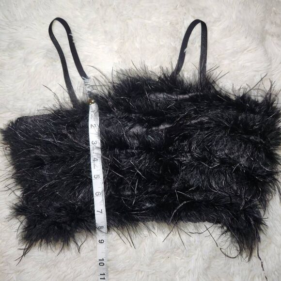 Bailey 44 Ostrich Feather Crop Tank Top - Picture 6 of 9